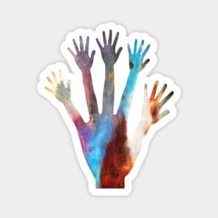 Abstract Silhouette - Hands Magnet