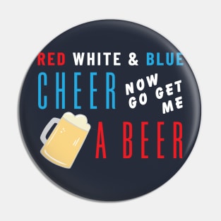 Red White & Blue 4th of July Pin