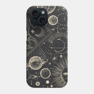 A sketch of the Solar System Phone Case