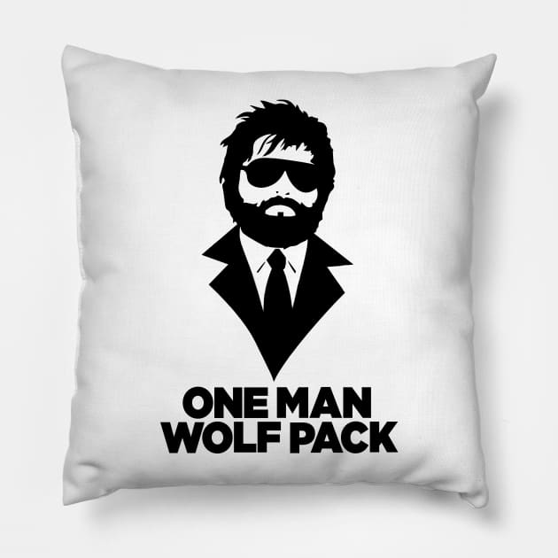 One Man WolfPack Pillow by methaneart