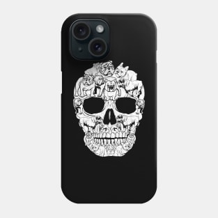 English Bulldog Dog Skull Halloween Costumes Phone Case