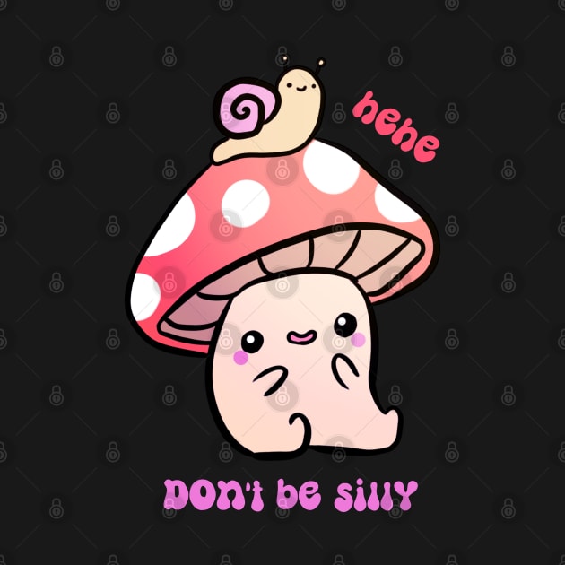 A cute mushroom and snail friends hehe don't be silly by Yarafantasyart