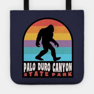Palo Duro Canyon State Park Bigfoot Sasquatch Retro Sunset Tote