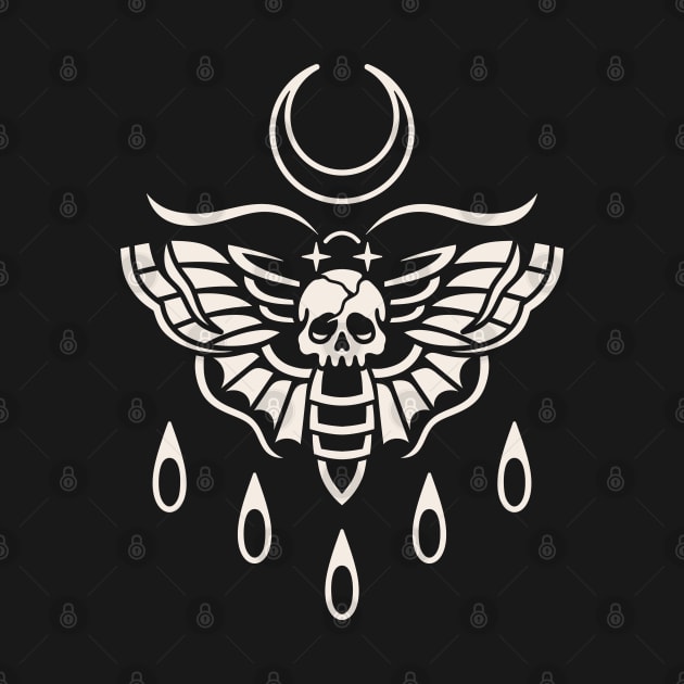 Death moth tattoo by Inkshit13