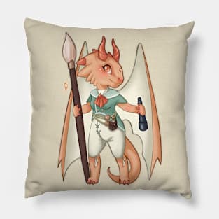 Artea, the dragon explorer Pillow