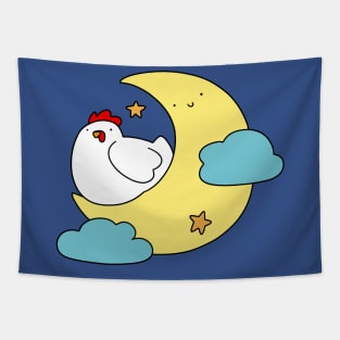 Moon Chicken Tapestry