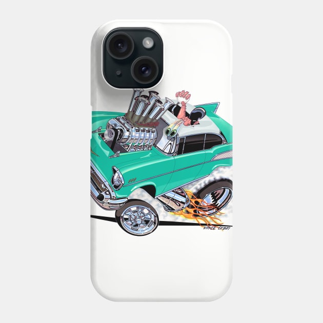 REVVIN 57 Chevy AQUA Phone Case by vincecrain