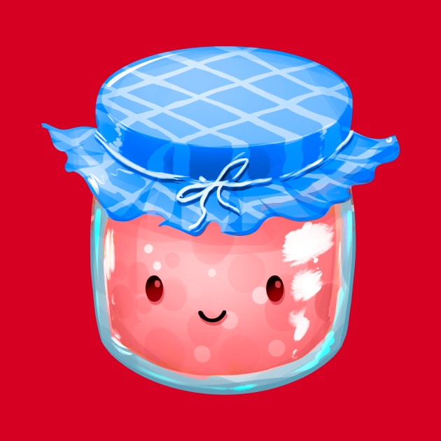 Cute Strawberry Jam Jar by Claire Lin