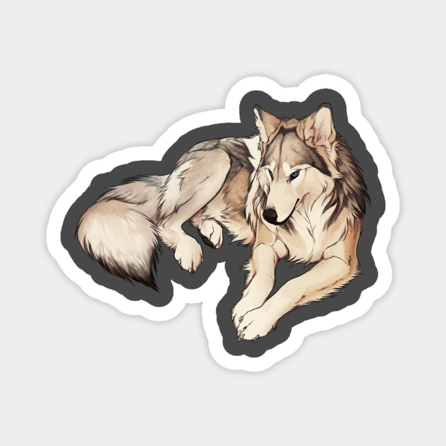 WOLF - STICKER - ANIME - CARTOON Magnet by JMPrint