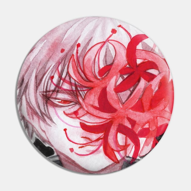 Kaneki and spider lily Pin by Techagau