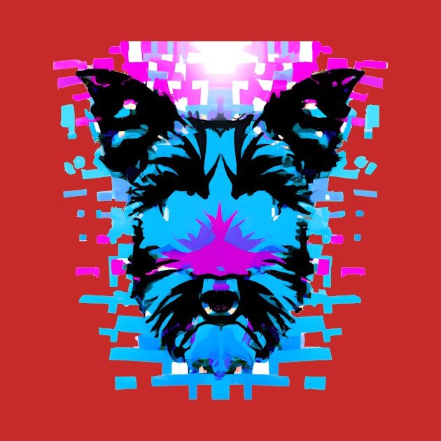 Terrier Dog Futuristic Art by Furrban