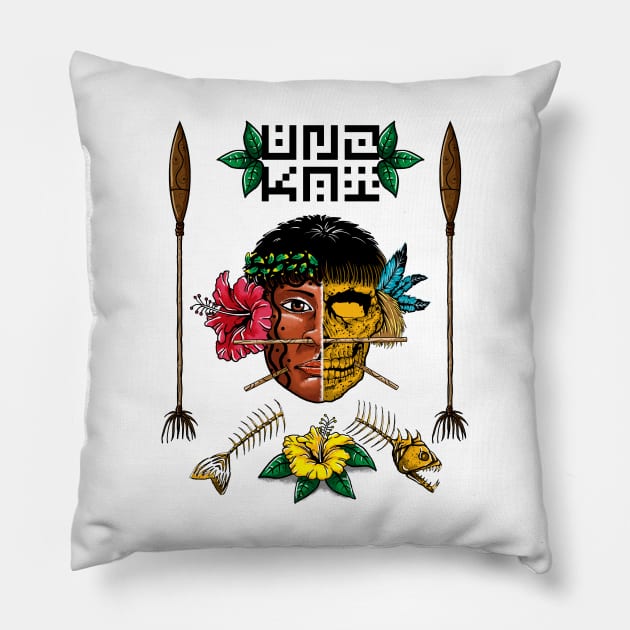 Yanomami origin and culture Pillow by Unokai