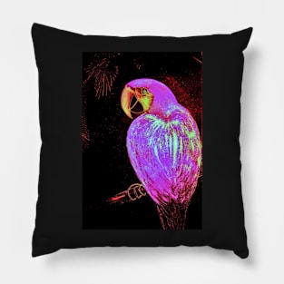 FUSCHIA PINK GOLD MACAW Pillow