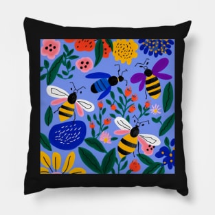Bees in the garden Pillow