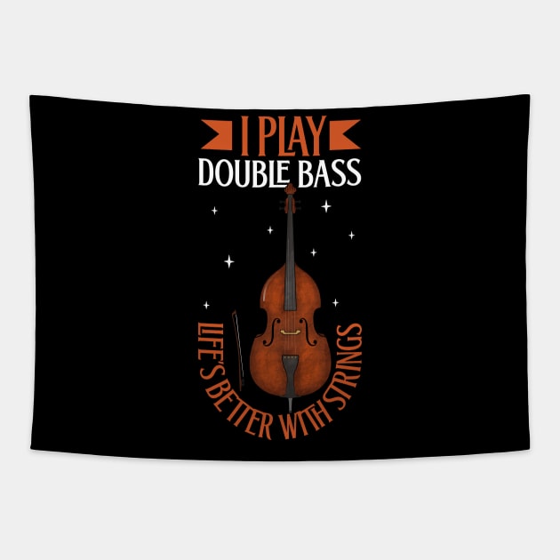 I play Double Bass Tapestry by Modern Medieval Design