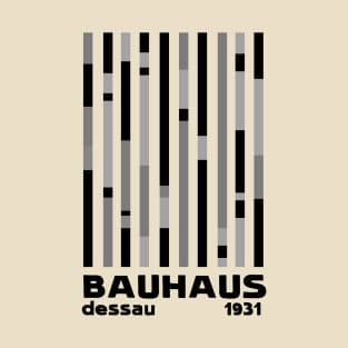 Bauhaus Dessau 1931 Abstract Modernist Minimal Monochrome Homage T-Shirt