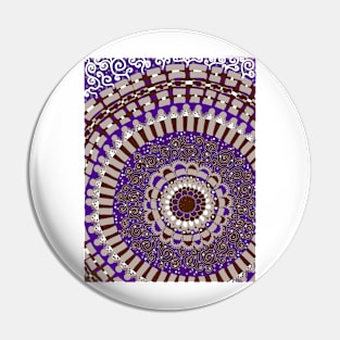 Tan, Brown, and Purple Mandala Pin