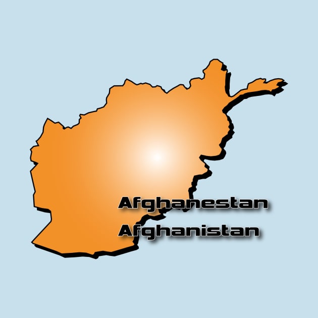 Afghanistan map in 3D Stile by intop