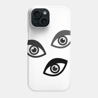 Teichopsia Eyes Black Phone Case