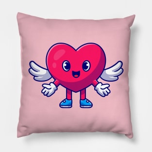 Cute Heart Angel Love Cartoon Pillow