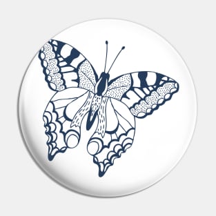 Navy Blue Butterfly Pin