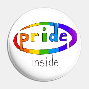 Pride Inside White Pin