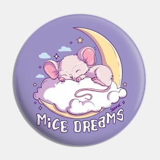 Mice Dreams - Cute Slumber Illustration Pin