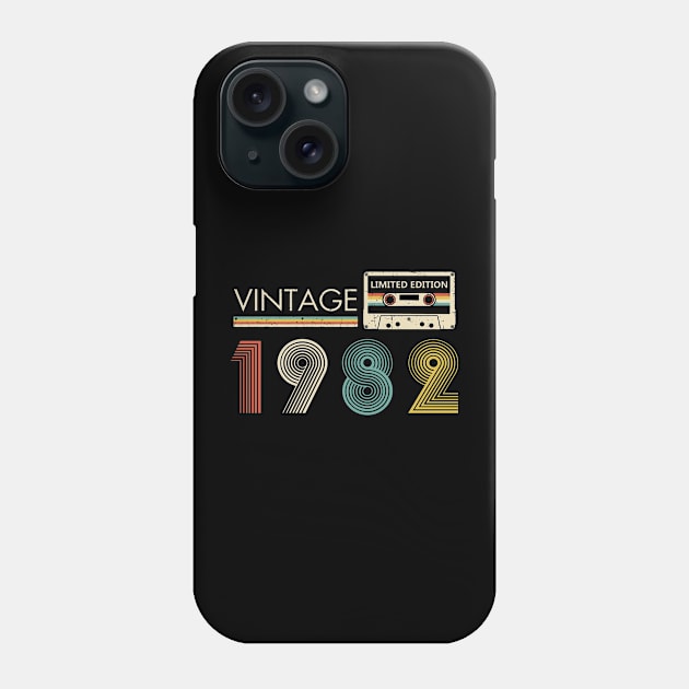 Vintage 1982 Limited Edition Cassette 42nd Birthday Phone Case by Kontjo