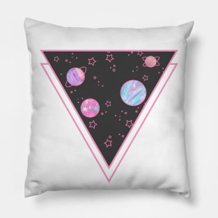 Glitter Galaxy - Black Pillow