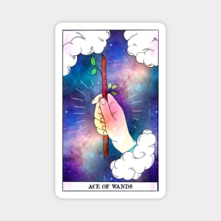 Ace Of Wands - Tarot Card Print - Minor Arcana Magnet