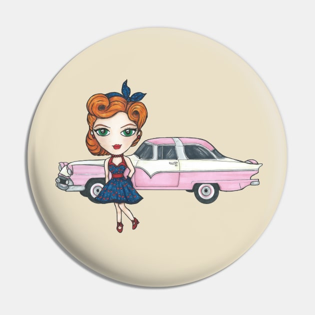 Rockabilly Girl Pin by LivStark