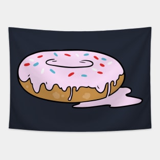 Melting Frosting Pink Donut with Sprinkles Tapestry