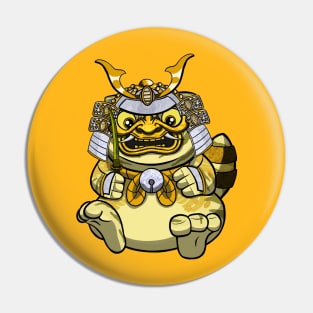 Samurai Cute Fat Cat Pin