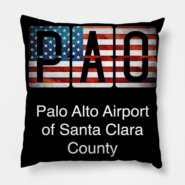 PAO Palo Alto Airport of Santa Clara County Pillow by Storeology