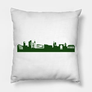 STUTTGART skyline in forest green Pillow