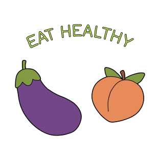 Eggplant and Peach T-Shirt