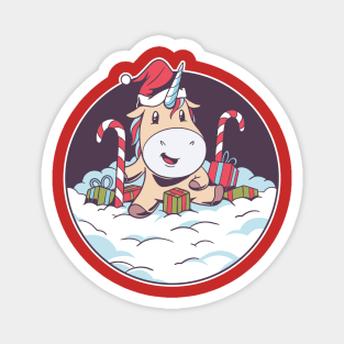 Santa Unicorn Magnet