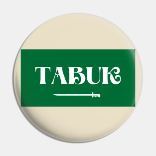 Tabuk City in Saudi Arabian Flag Pin