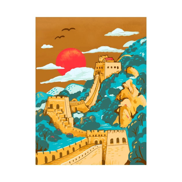 Great Wall of China by Cindy Rose Studio by cindyrosestudio