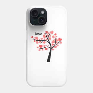 Love Tree with Pink Hearts Cute Design! Phone Case