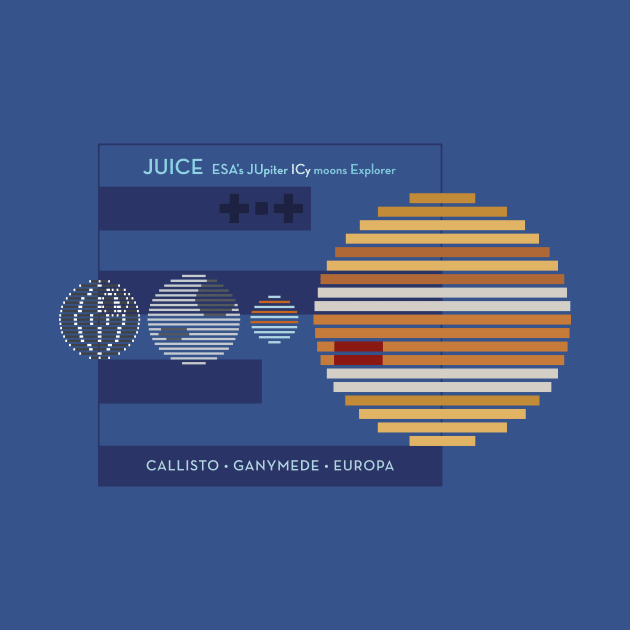 Space Exploration JUICE Jupiter ICy Moons Explorer, variation by Markadesign