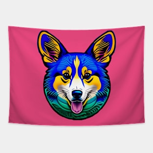 Corgi Blues Tapestry