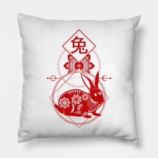 Chinese, Zodiac, Rabbit, Astrology, Star sign Pillow