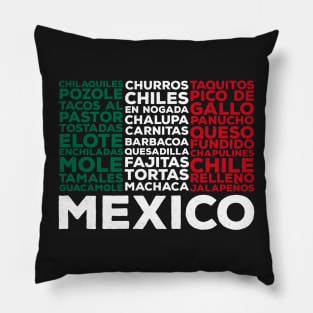 Mexican Food Mexico Flag Taco Love Pillow