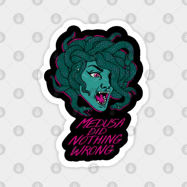 Medusa Did Nothing Wrong Magnet by Ink Lines
