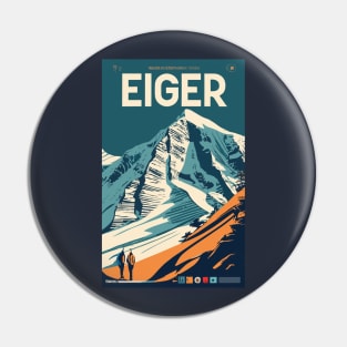 A Vintage Travel Art of Eiger - Switzerland Pin