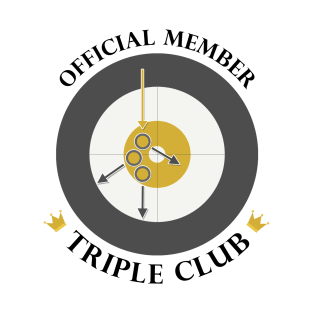 The "Triple Club" - Black Text T-Shirt