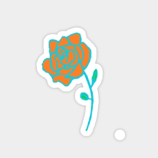 Neon Rose Orange/Blue Magnet