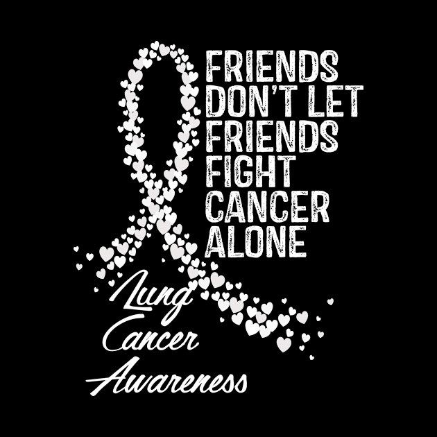 Friends Dont Let Friends Fight Cancer Alone Lung Cancer Awareness by RW