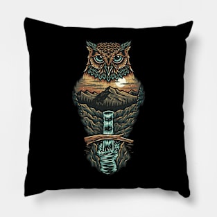 Owl Landscape Pillow